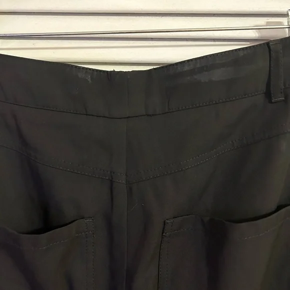 Stella McCartney Tina Ruched Wool and Cotton Pants in Black, Size 40 (US 4-6) - Picture 8 of 15